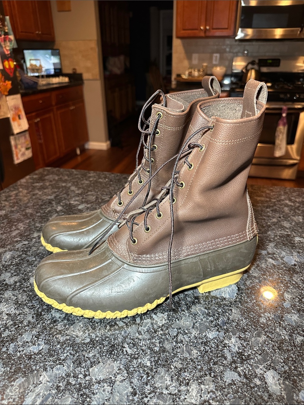LL Bean 10" Main Hunting Boots Dark Brown Men’s Size 12